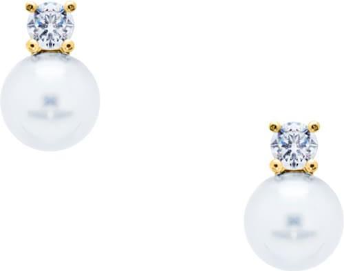 Immagine prodotto Candy Orecchini a perno Dea, argento 925, placcati in oro (Argento 925, Placcato oro 18k)