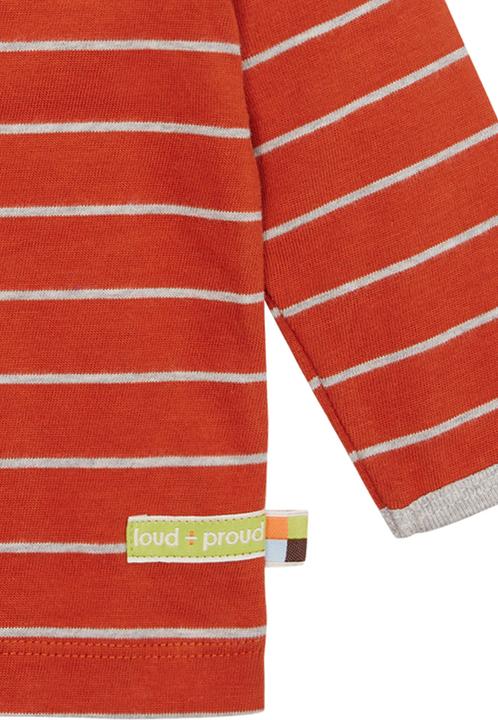 Actual product image loud + proud Shirt long sleeve striped terracotta (62)