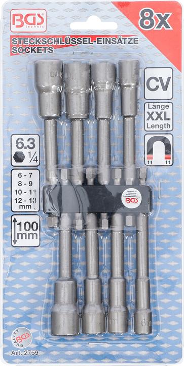 Actual product image BGS Socket spanner socket set (6 mm, 7 mm, 8 mm, 9 mm, 10 mm, 11 mm, 12 mm, 13 mm)