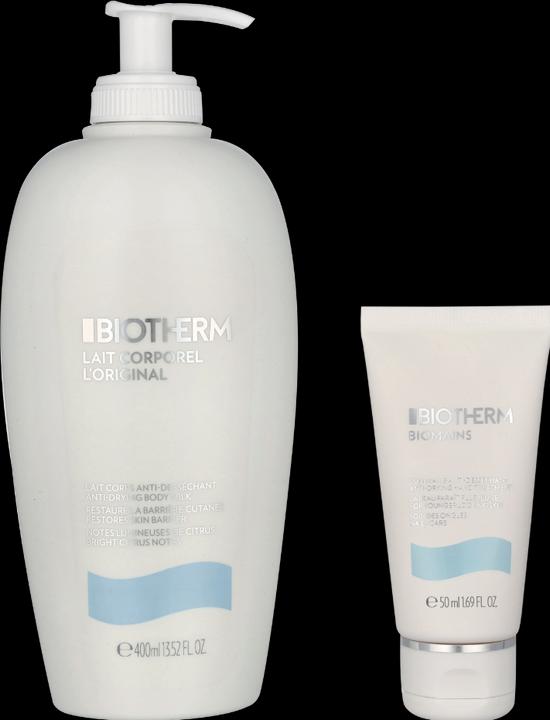 Actual product image Biotherm Lait Corporel L'Original Set Body Lotion 400ml + Hand Cream 50ml (Body care set)