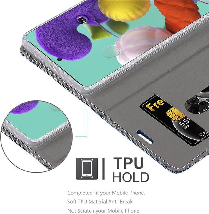 Produktbild Cadorabo Book Jeans Optik Cover (Samsung Galaxy A51 5G)