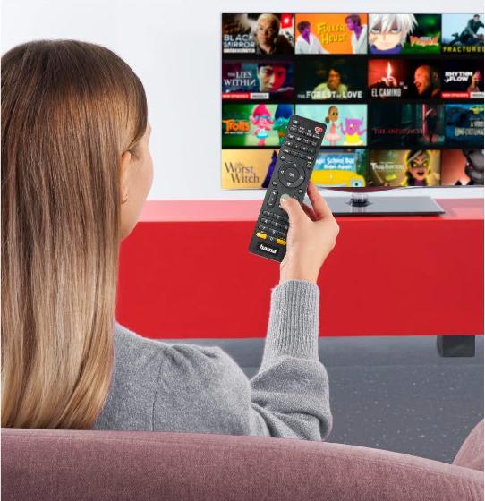 Produktbild Hama Universal-Fernbedienung TV, Infrarot, für 8 Geräte, mit App-Taste (Universal Fernbedienung, Infrarot)