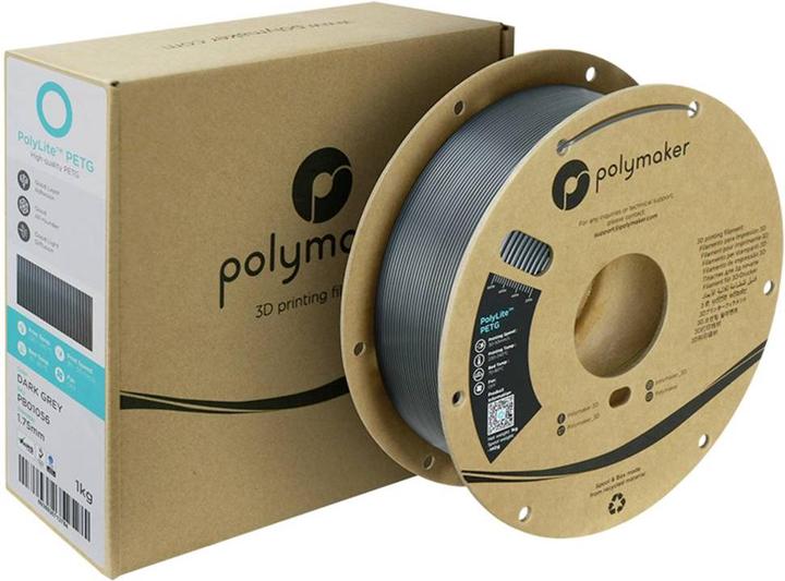 Immagine prodotto Polymaker PolyLite PETG (PETG, 1.75 mm, 1000 g, Grigio)