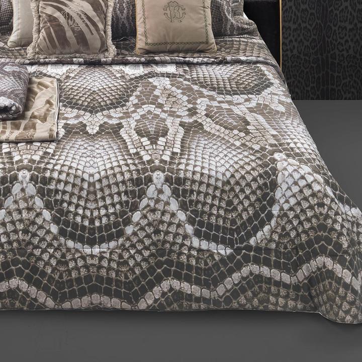 Actual product image Roberto Cavalli Mako satin bed linen Amorgos natural (Bedding set, 155x220 cm + 80x80 cm)