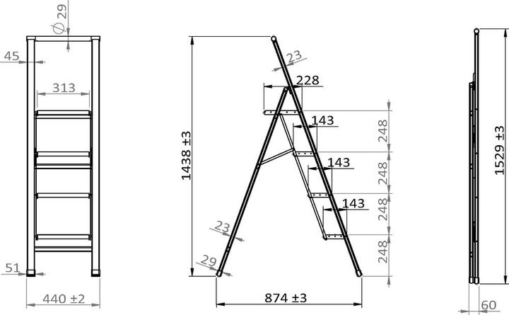 Actual product image Wenko Household ladder (Stile, 44 cm)