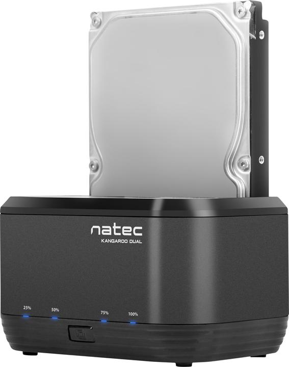 Actual product image Natec Kangaroo Dual USB 3.2 Gen 1 (3.1 Gen 1) Type-A (2.5", 3.5")