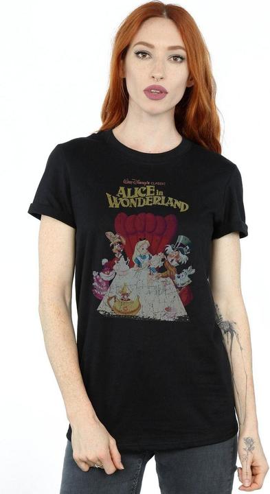 Actual product image Alice In Wonderland Womens/Ladies Poster Cotton Boyfriend T-Shirt (S)