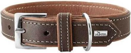 Hunter Halsband Porto, dunkelbraun/cognac (Hund)