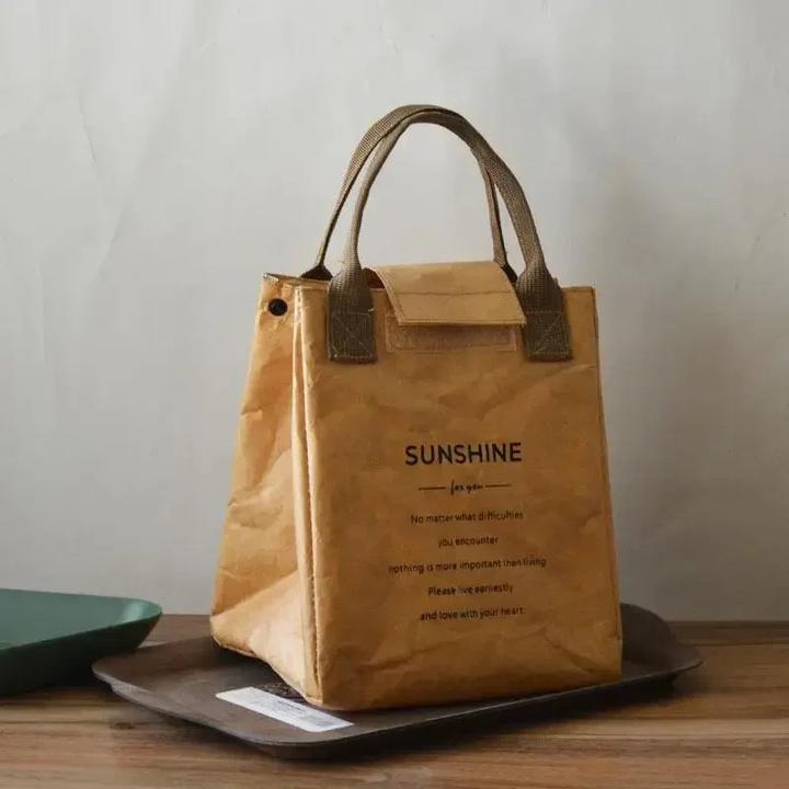 Actual product image Alopini Paper lunch bag Waterproof insulation bag extend and thicken aluminium foil