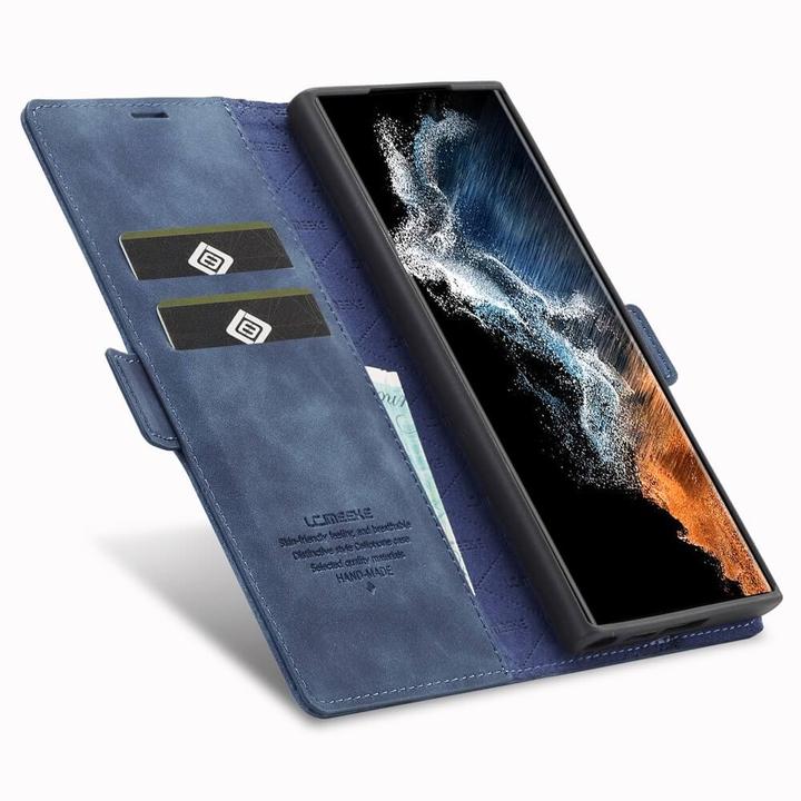 Produktbild Cover-Discount Galaxy S23 Ultra - Stand Flip Case Hülle blau (Samsung Galaxy S23 Ultra)