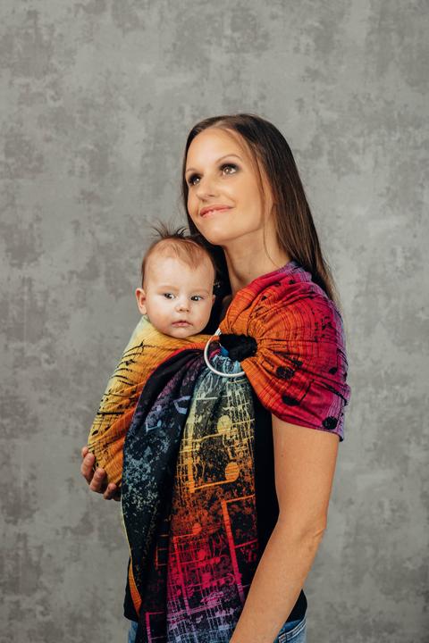 Actual product image Lennylamb Ringsling - Symphony Rainbow Dark (1.80 m)