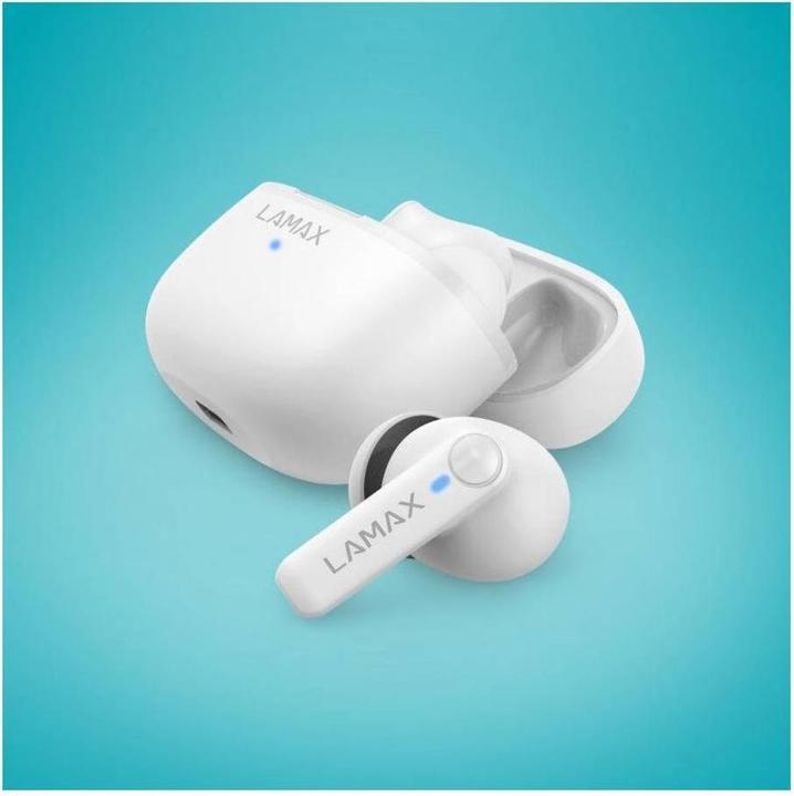 Produktbild Lamax Clips1 Play Kopfhörer Kabellos im Ohr Anrufe/Musik USB Typ-C Bluetooth Weiss (35 h, Kabellos)