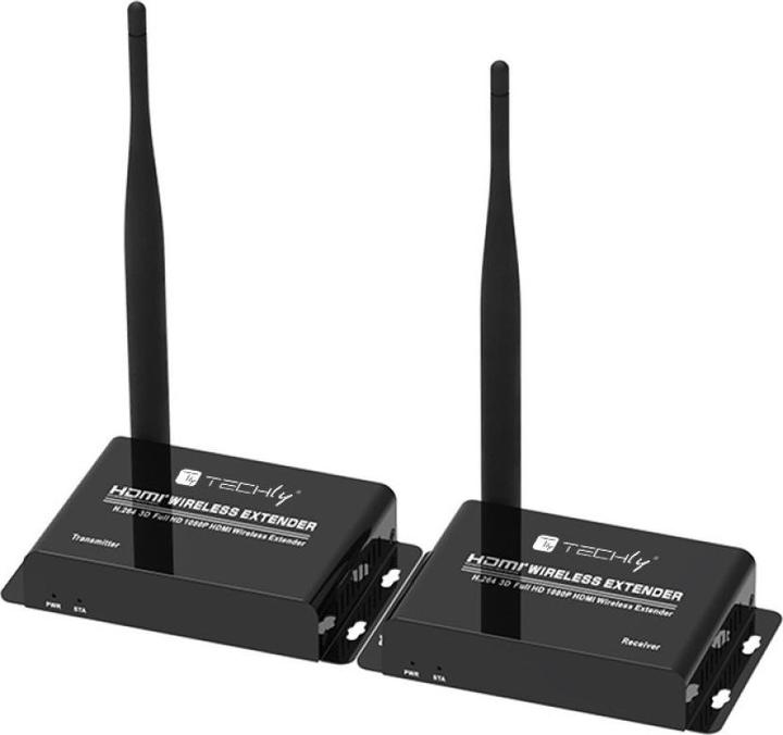 Actual product image Techly 50m Wireless HDMI Extender Full (50 m, USB 1.0)