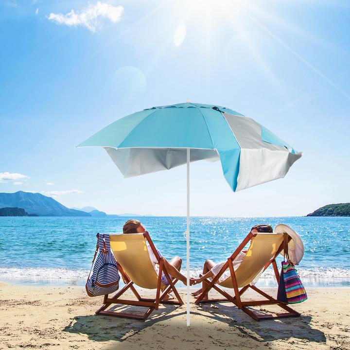 Actual product image Relaxdays Beach shell Umbrella (1.80 m)