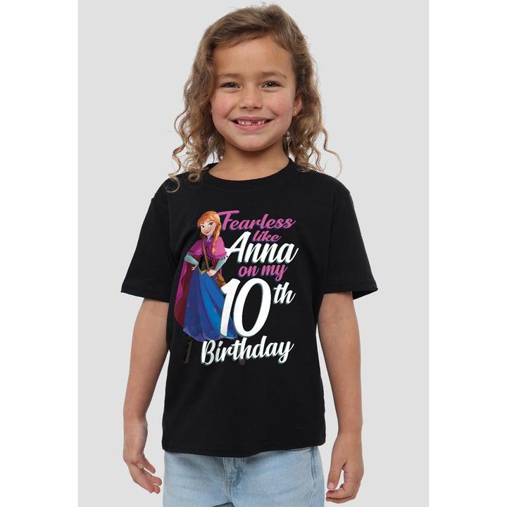 Immagine prodotto Disney Frozen Fearless Like Anna Maglietta 10° Compleanno Bambini (128)