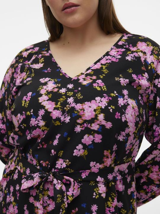 Produktbild Vero Moda Normal geschnitten Rundhals Curve Nicht verstellbare Bündchen Langes Kleid Kleid (46)