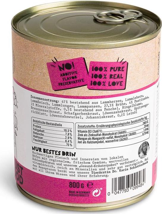 Image du produit Dogs'n Tiger Nourriture humide Pain du soir 800g (Adulte, 1 pcs, 800 g)