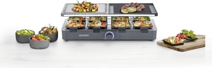 Actual product image Severin RG raclette grill with natural grill stone and grill plate