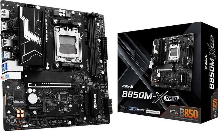 Produktbild AsRock B850M-X R2.0 AM5 mATX HDMI/DP DDR5 (AM5, AMD B850, mATX)