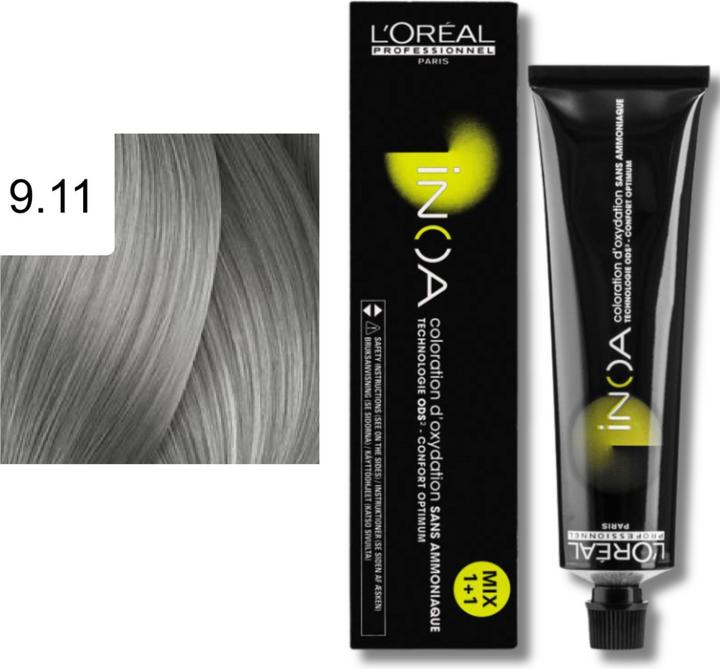 Actual product image L'Oréal Professionnel Inoa (9.11 Very Bright Blonde Deep Ash)