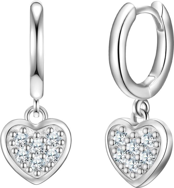 Glanzstücke München Damen Ohrringe Herz Sterling Silber - 34610 (Sterling Silber)