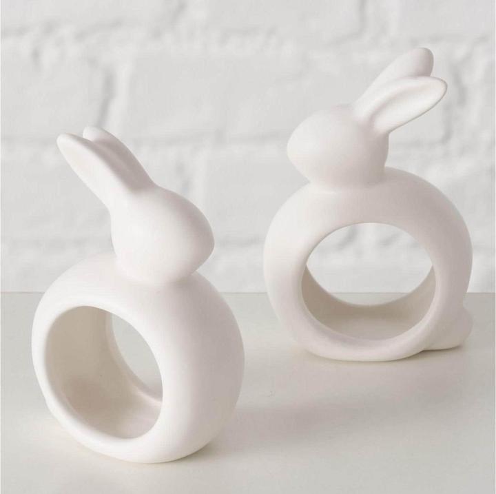 Produktbild Boltze Home Serviettenhalter Hase Mercy, 2-teilig, Keramik (2 x)