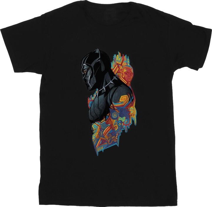 Immagine prodotto T-shirt da bambina con profilo Black Panther in cotone (128)
