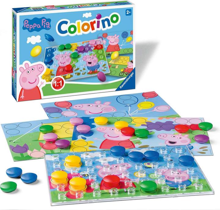 Actual product image Ravensburger Peppa Pig Colorino children game (German, Spanish, French, Dutch, Italian, Portuguese, English)