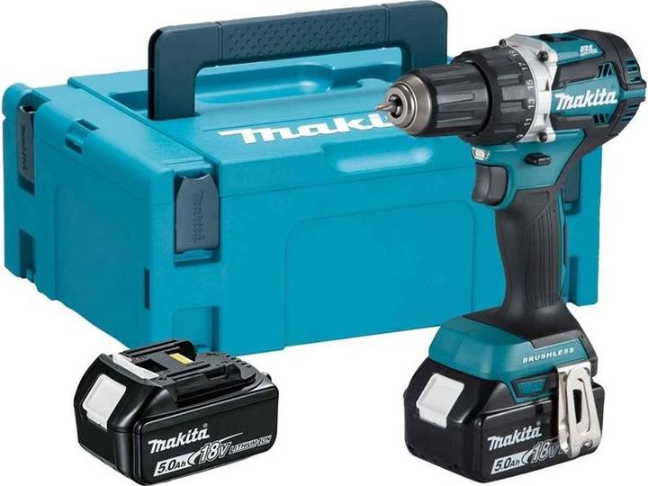 Actual product image Makita DDF484RTJ Cordless drill driver, 18 V, 2x 5.0 Ah Li-Ion, 54 (Rechargeable battery operated)