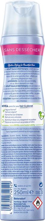 Valori nutrizionali e ingredienti NIVEA Volumen Pflege Haarspray DUO (500 ml)