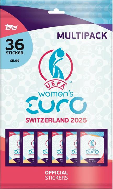 Actual product image Topps Women's Euro 2025 Sticker Mega Multipack (English, Booster Pack)