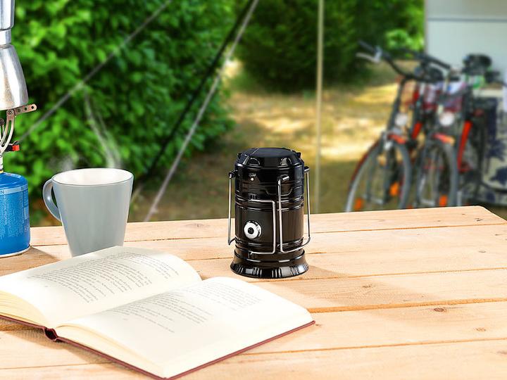 Image du produit Semptec Lanterne de camping solaire à LED 3in1 avec fonction Powerbank