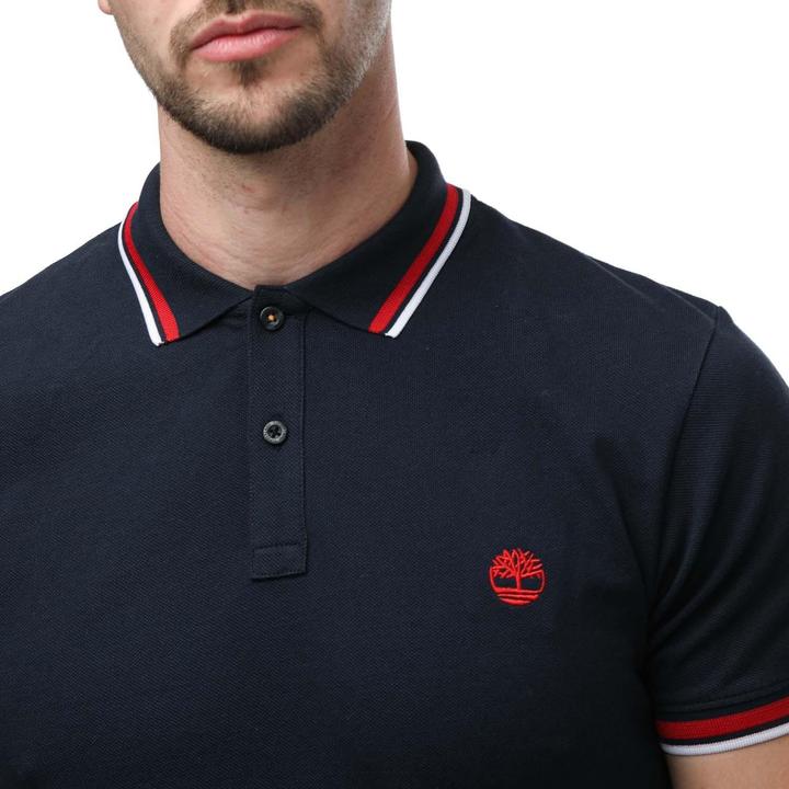 Produktbild Timberland Poloshirt Mit kontrastfarbenen Streifen kurzärmlig (M)