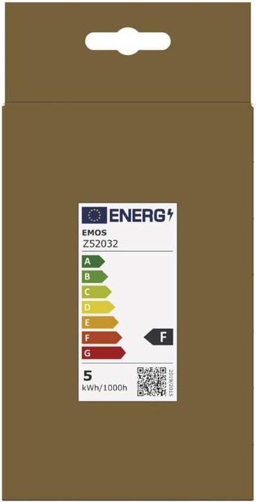 Energie-Label Emos LED Lampe Vintage G95 / E27 / 4,5 W (40 W) / 420 lm / Warmweiss (E27, 4.50 W, 420 lm, 1 x, F)