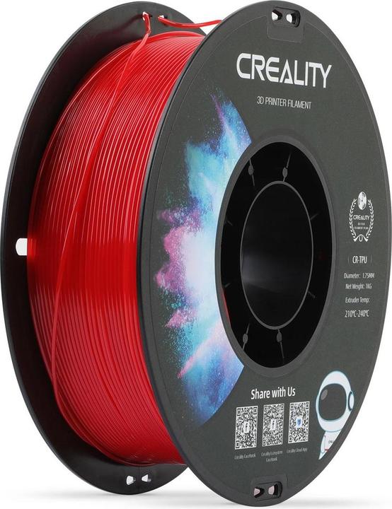 Creality Filament TPU (TPU, 1.75 mm, 1000 g, Rot)