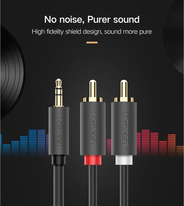 Produktbild Ugreen AUX Klinke auf Cinch Stereo (3 m, 3.5mm Klinke (AUX))