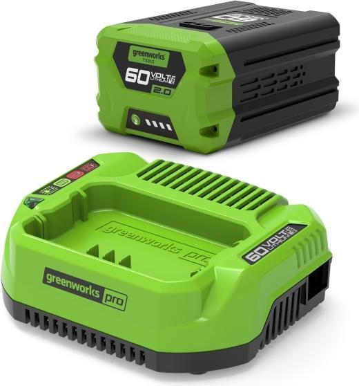 Greenworks GSK60B2, Starter-saet, 60V, Universal charger w/ 2Ah Batteri (60 V)