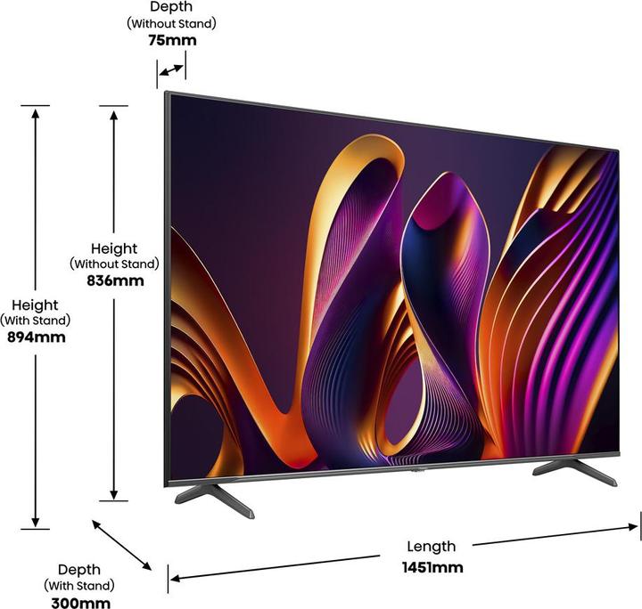 Produktbild Hisense TV 65E77NQ Pro (65", QLED, 4K, 2024)