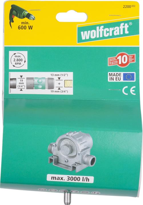 Immagine prodotto wolfcraft Pumpe mit Metallgehäuse (3000 l/h)