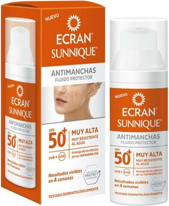 Produktbild Ecran SUNNIQUE antimanchas facial SPF50+ 50 ml (Sonnencreme Gesicht, SPF 50, 50 ml)