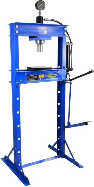 Produktbild GEKO Hydraulik-Werkstattpresse mit Manometer und Fusspumpe 20t