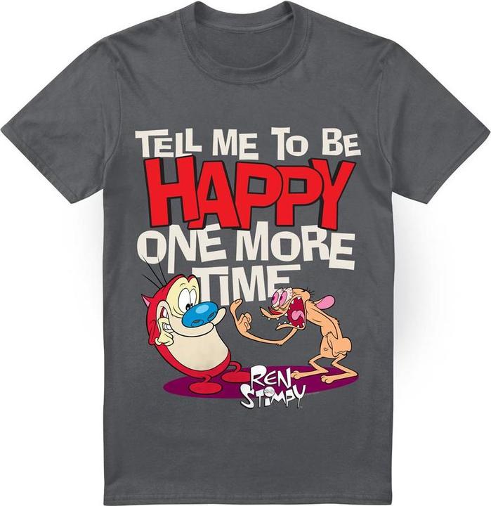 Image du produit Ren & Stimpy - T-shirt TELL ME TO BE HAPPY - Homme (XL)