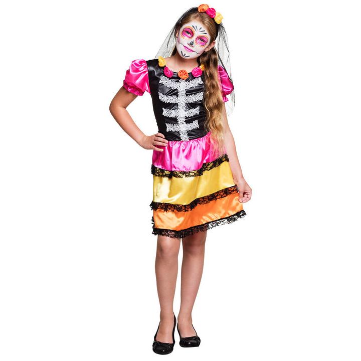 Produktbild Boland Kinderkostüm Niña Calavera: Dia De Los Muertos Kleid (110, 116, 122, 128, 125 B, 120 B, 115 A)