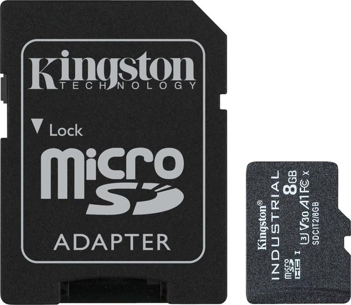 Kingston microSDHC Industrial pSLC (8 GB, microSDHC, U3, UHS-I)