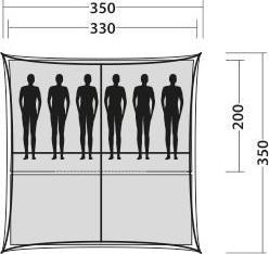 Produktbild Easy Camp Kuppelzelt Camp Shelter, 6 Personen (Kuppelzelt, 12 kg, 6 Personen)