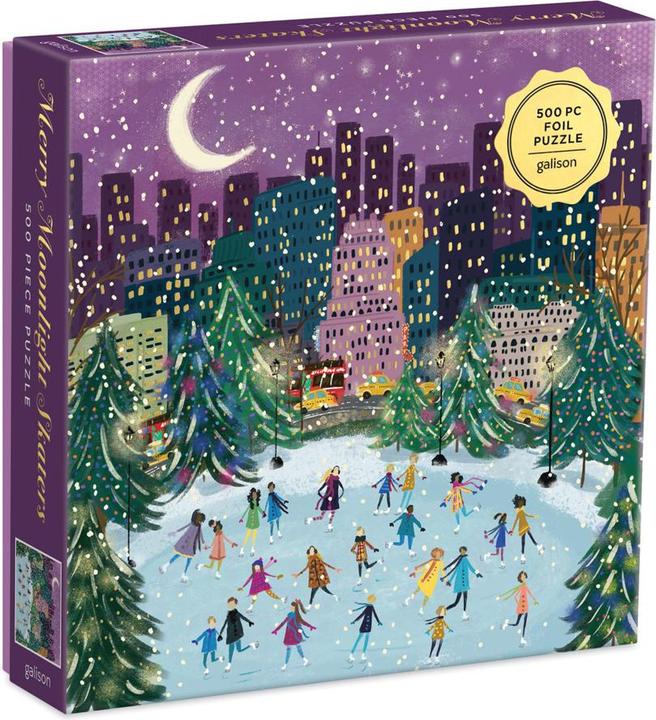 Immagine prodotto Abrams & Chronicle Merry Moonlight Skaters 500 Piece Foil Puzzle (Inglese, LaForme, Joy Galison, 2021)
