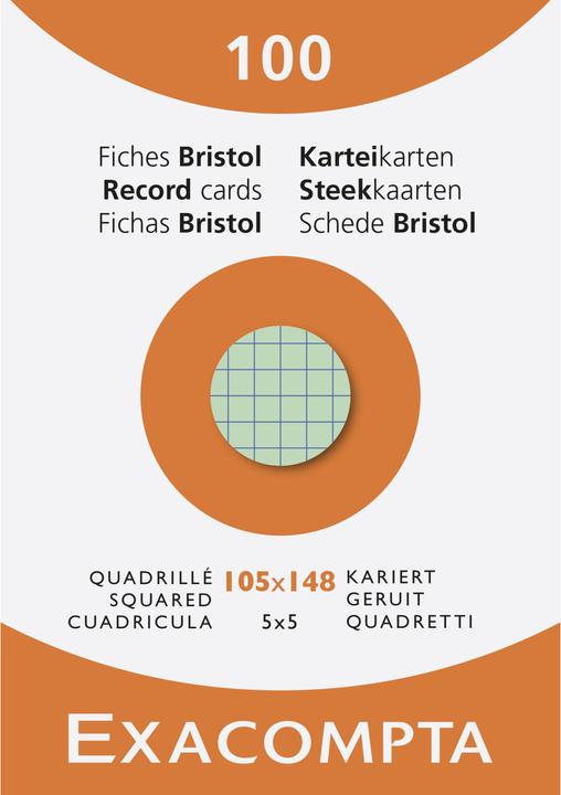 Produktbild Exacompta Karteikarten (A6, 205 g/m², 100 x)