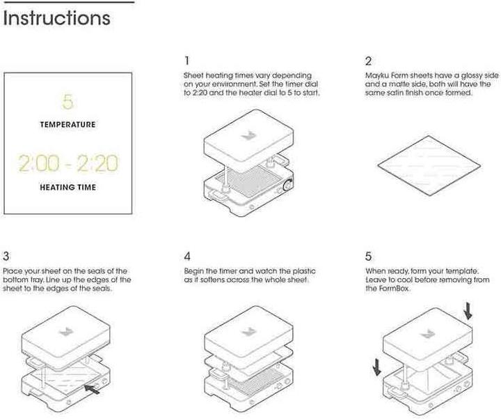 Image du produit Mayku Feuille pour appareil de thermoformage