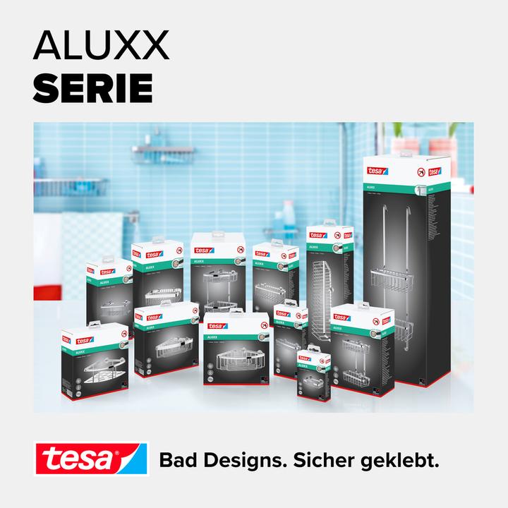 Produktbild tesa ALUXX Duschablage inkl. Klebelösung ohne Bohren (9 x 21.5 x 22 cm)