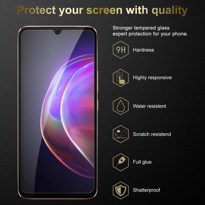 Actual product image Cadorabo Full screen display protection glass (3 Piece, Vivo V21)